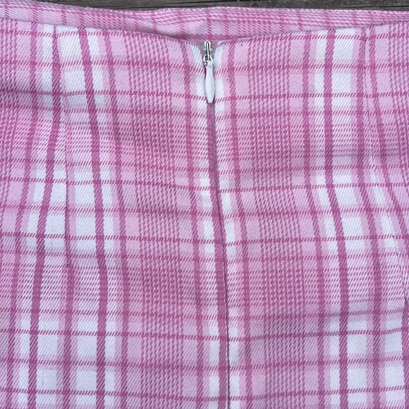 Pink Plaid Mini Skirt - Picture 6 of 8